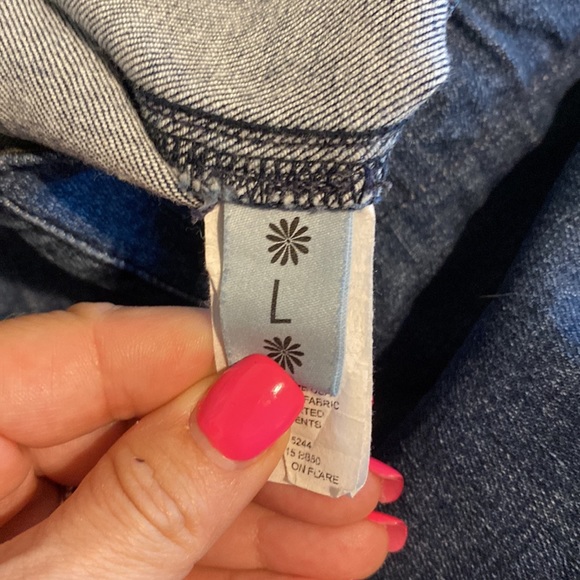 Show Me Your Mumu Blue Pull On Flair Jeans! Size Large - Picture 9 of 11